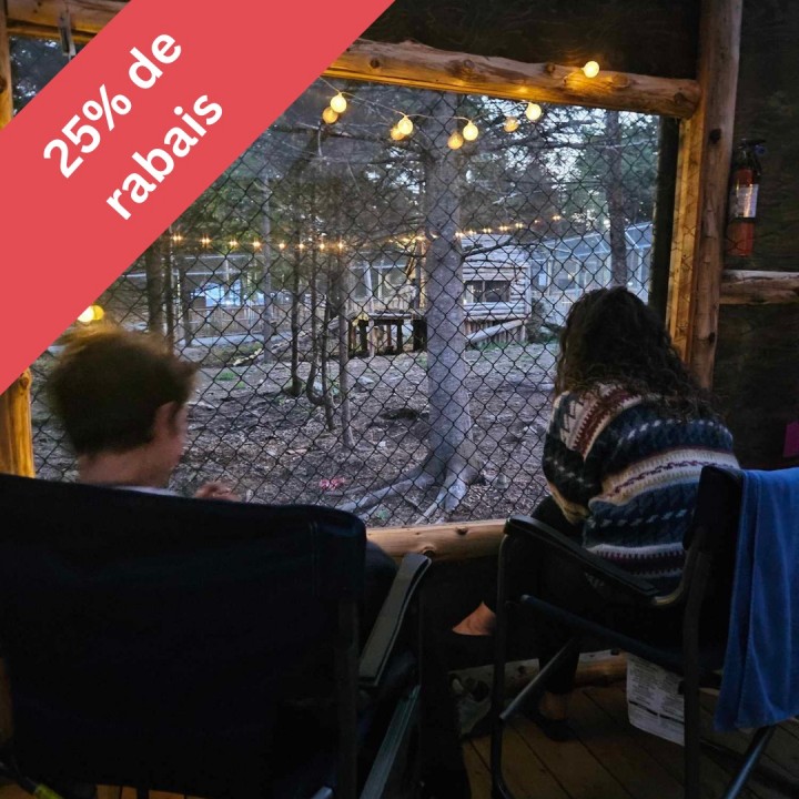 25% de rabais ! Certificat cadeau - Glamping - Dormir avec les loups 25% de rabais ! Certificat cadeau - Glamping - Dormir avec les loups
